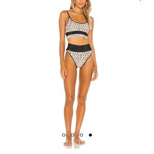 Beach Riot high wasted bikini bottoms (taupe spot)